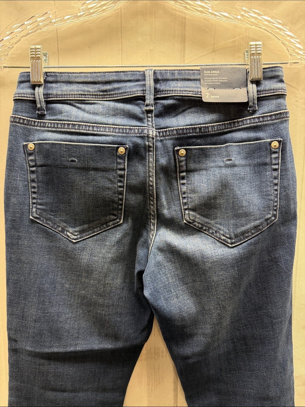 J. Jill Denim NWT Blue Neptune Wash Authentic Fit Slim Ankle Jeans Size 2P - Picture 4 of 9